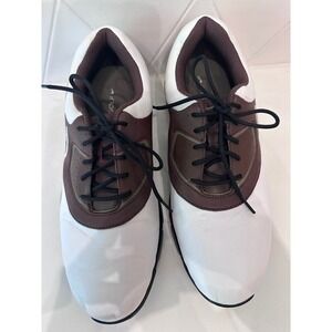 Nike Golf Shoes Men's 7.5 Brown White Soft Spikes Cleats Comfort 552069-101